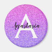 Aimant Fille Glam Ombre Parties scintillant violette étin (Devant)