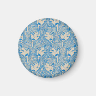 Aimant Fille glamour : motif sans couture stylisée.
