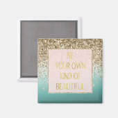 Aimant Fille Gold Glam Parties scintillant Mint Ombre (Recto/Verso)