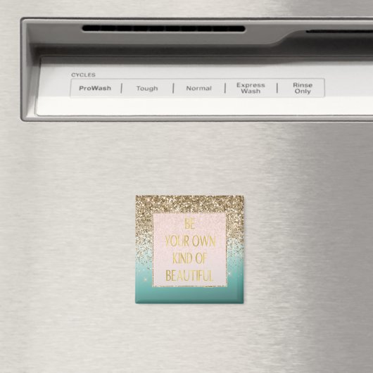 Aimant Fille Gold Glam Parties scintillant Mint Ombre (In Situ (Lave-vaisselle))