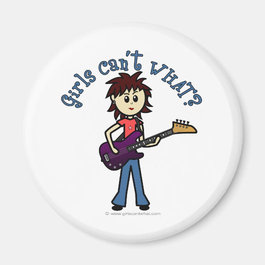 Aimant Fille guitare basse légère (Devant)