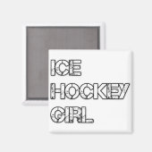 Aimant fille hokey glacé (Recto/Verso)