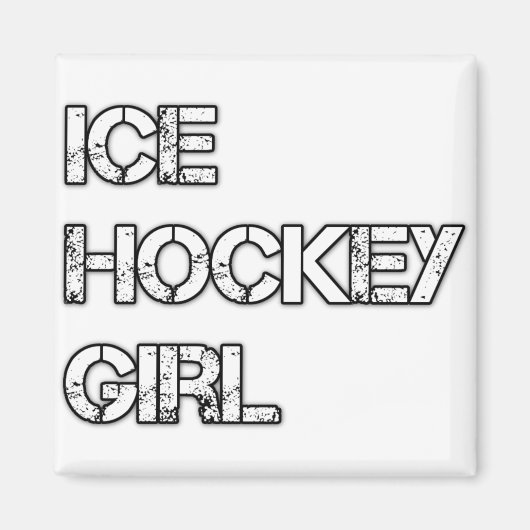 Aimant fille hokey glacé (Devant)