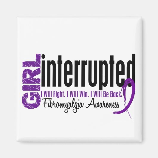Aimant Fille Interrompue 1 Fibromyalgie (Devant)