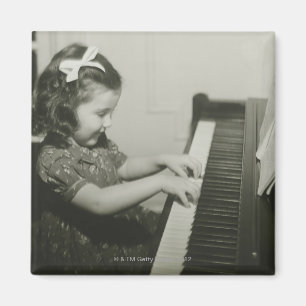 Aimant Fille jouant le piano