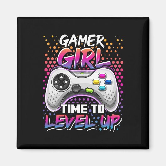 Aimant Fille Le Temps De Monter Le Jeu Vidéo Anniversaire (Devant)