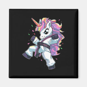 Aimant Fille licorne karaté Arts martiaux Taekwondo Kickb