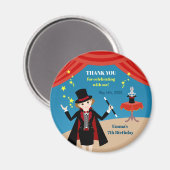Aimant Fille magicien Spectacle Anniversaire (Recto/Verso)