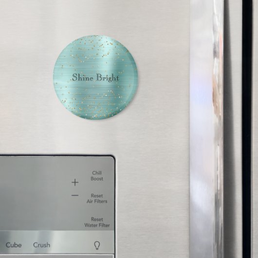 Aimant Fille Mint Gold Glam Sparkle Confetti (In situ (réfrigérateur))