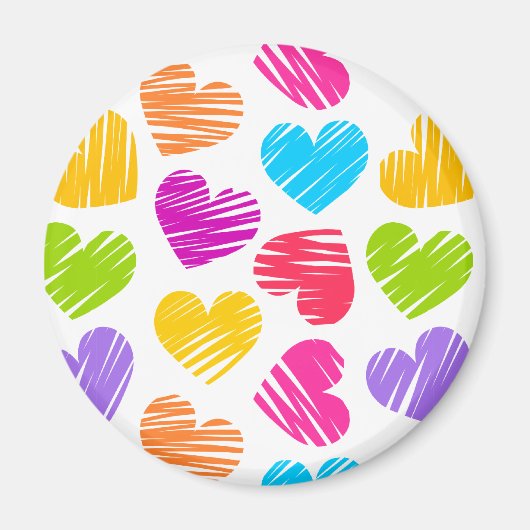 Aimant Fille pastel amour coeur motif (Devant)