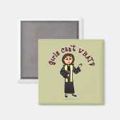 Aimant Fille prédicatrice légère (Recto/Verso)