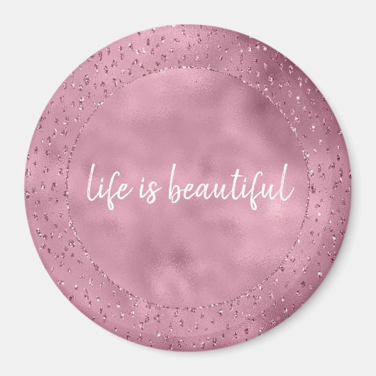 Aimant Fille rose brillant Parties scintillant étincelant (Devant)