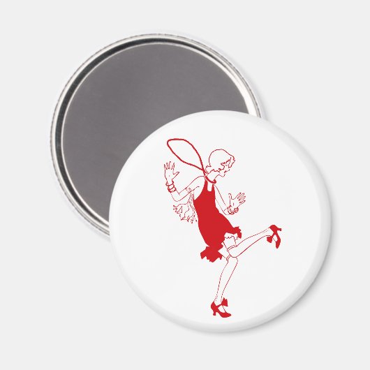 Aimant fille rouge (Recto/Verso)