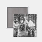 Aimant Fille Scoutisme Drapeau-Élevage : 1919 (Recto/Verso)