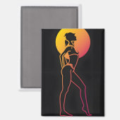 Aimant fille silhouette (Recto/Verso)