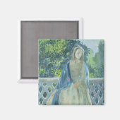 Aimant Fille sur balcon, 1900 (Recto/Verso)