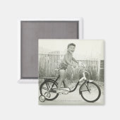 Aimant Fille vélo équitation (Recto/Verso)