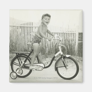 Aimant Fille vélo équitation