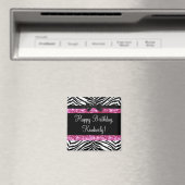 Aimant Fille Zebra Rose Hot Sparkle (In Situ (Lave-vaisselle))