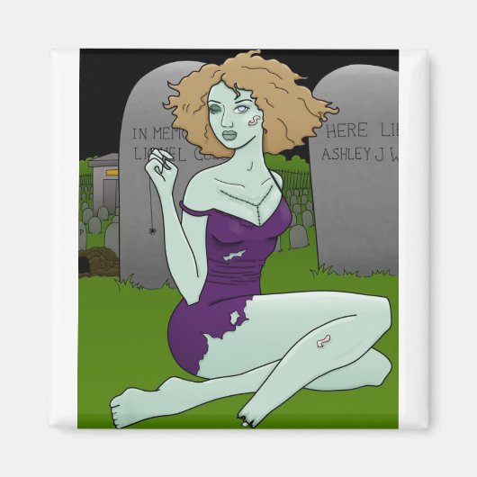 aimant fille zombie (Devant)