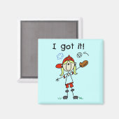 Aimant Filles Baseball I got It Tshirts et cadeaux (Recto/Verso)