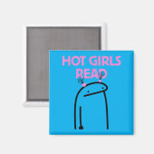 Aimant Filles Chaudes Lisent (Recto/Verso)