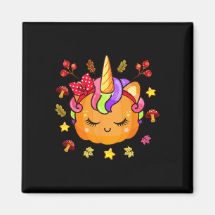 Aimant Filles Citrouille mignonne Citrouille Unicorne Aut