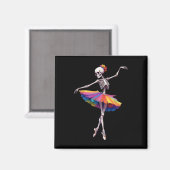 Aimant Filles Femmes Halloween Danser Skeleton Rainbow Ll (Recto/Verso)