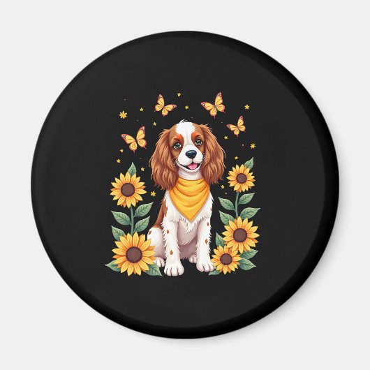 Aimant Filles Femmes Maman Cavalier King Charles Spaniel (Devant)