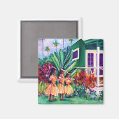 Aimant Filles Hawaiian Keiki Hula (Recto/Verso)