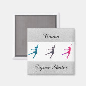 Aimant Filles Patinage artistique / Patinage sur glace Pe (Recto/Verso)