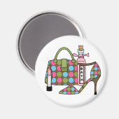 Aimant Filles Sacs et chaussures trois (Recto/Verso)