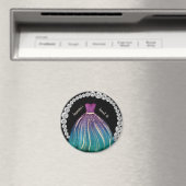 Aimant Filles Sweet 16 Ombre robe et strass (In Situ (Lave-vaisselle))