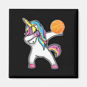 Aimant Filles Unicorne Dabbing Basketball Joueur Fun Bbal