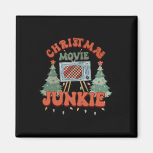Aimant Film de Noël Junkie Retro Arbre de Noël Christine