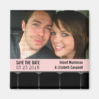 Film Theatre Photo Enregistrer la date Magnet, ros
