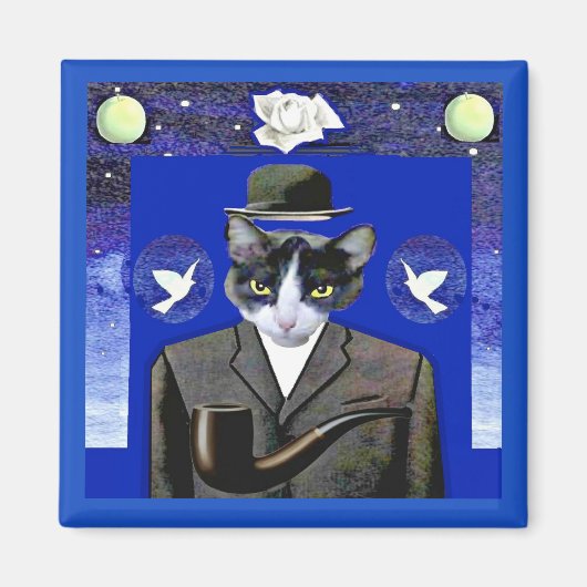 Aimant Fils de chat, Art Parody, (Devant)