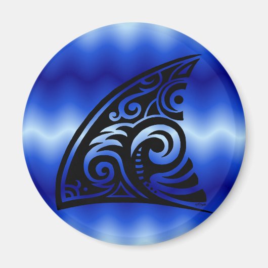 Aimant Fin de requin d'art tribal (Devant)