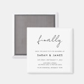 Aimant Finally Modern Minimalist Save The Date (Recto/Verso)
