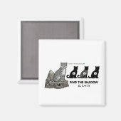 Aimant Find The Shadow: Snow Leopard Kazakhstan Animal Wo (Recto/Verso)
