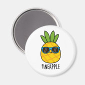 Aimant Fineappy Funny Pun d'ananas (Recto/Verso)