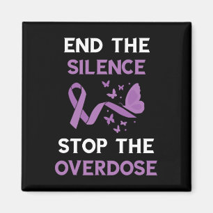 Aimant Finissons le silence Ruban violet Mois de sensibil