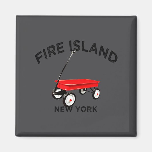 Aimant Fire Island Large Version Red Wagon Long Island Ny (Devant)
