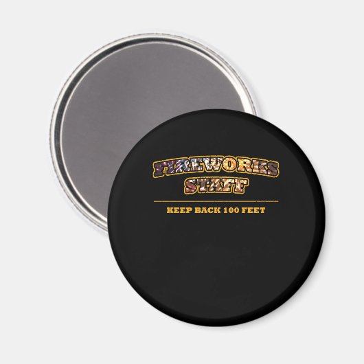 Aimant Fireworks Personnel Pyrotechnique Pyro Fire Party  (Recto/Verso)