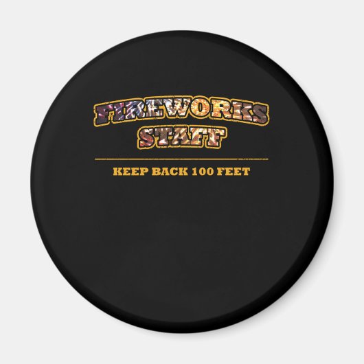 Aimant Fireworks Personnel Pyrotechnique Pyro Fire Party (Devant)