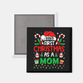 Aimant First Christmas As A Mom Family Matching New Mommy (Recto/Verso)