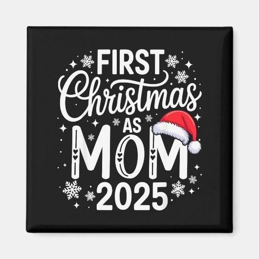 Aimant First Christmas As Mom 2025 Matching Family Holida (Devant)