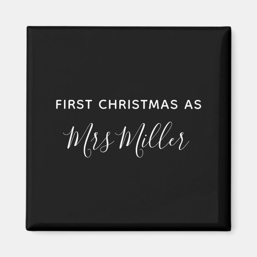 Aimant First Christmas As Mrs D Name  (Devant)