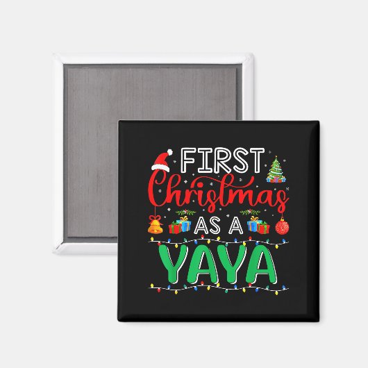 Aimant First Christmas As Yaya Family Matching New Yaya (Recto/Verso)