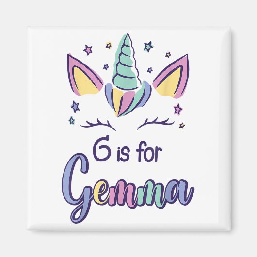 Aimant First Name Gemma D G Is For Gemma  (Devant)